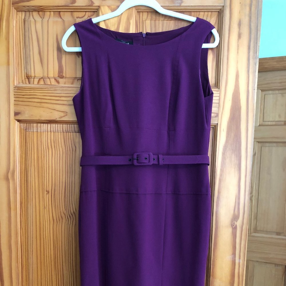 Nine West plum-colored, sleevless, knee-length dress in size 6